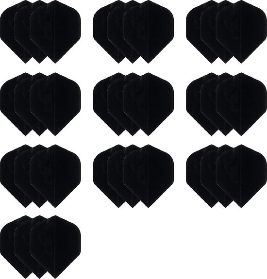 10 Sets (30 stuks) Dragon Poly - dartflights - Multipack - Zwart van Dragon
