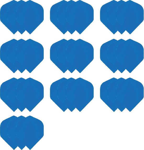 10 Sets (30 stuks) Dragon Poly flights Multipack - Blauw van Dragon