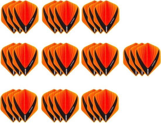 10 Sets (30 stuks) Stevige XS100 Vista - dart flights - Multipack - Oranje van XS100