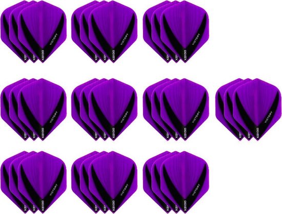 10 Sets (30 stuks) Stevige XS100 Vista - dart flights - Multipack - Paars van XS100