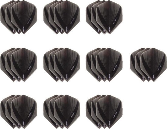 10 Sets (30 stuks) Stevige XS100 Vista - flights - Multipack - Grijs smokey van Bull's
