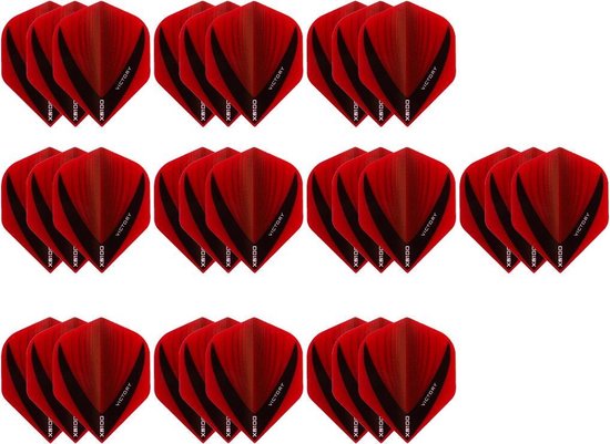 10 Sets (30 stuks) Stevige XS100 Vista - flights - Multipack - Rood van XS100 Vista