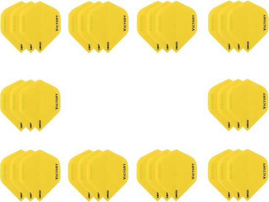 10 sets (30 stuks) Super Sterke Geel Poly XS100 - flights - dart flights van Harrows
