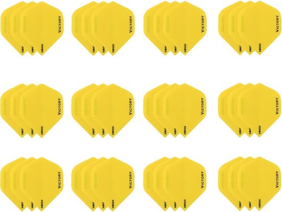 10 sets (30 stuks) Super Sterke Geel Poly XS100 - flights - dartflights van Winmau