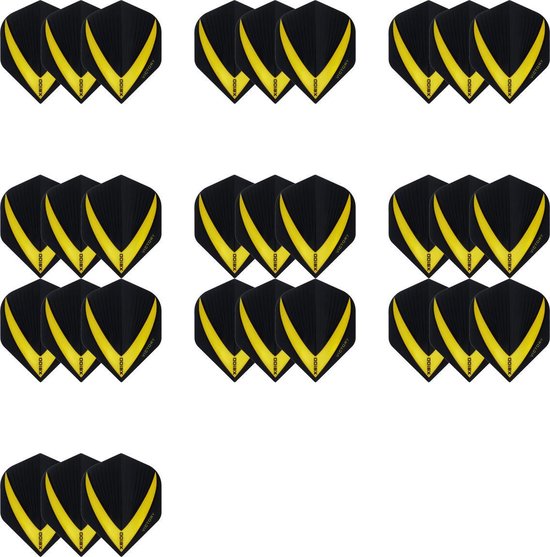 10 sets (30 stuks) Super Sterke - Gele - Vista-X - darts flights – van Vista-X