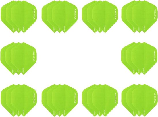 10 sets (30 stuks) Super Sterke Groene Poly XS100 - flights - dart flights van Designa