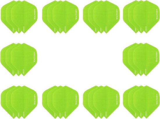 10 sets (30 stuks) Super Sterke Groene Poly XS100 - flights - dartflights van Harrows