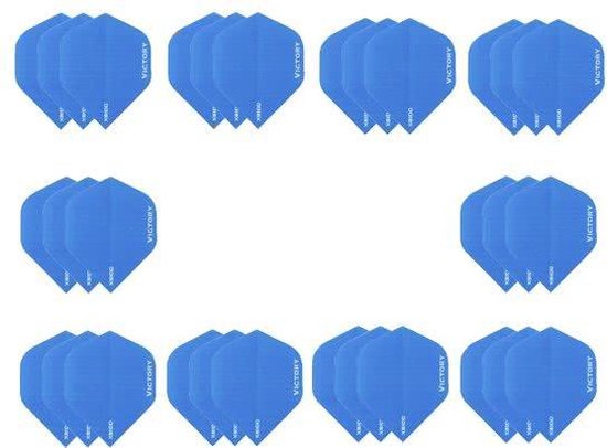 10 sets (30 stuks) Super Sterke Lichtblauwe Poly XS100 - flights - dartflights van XQMax