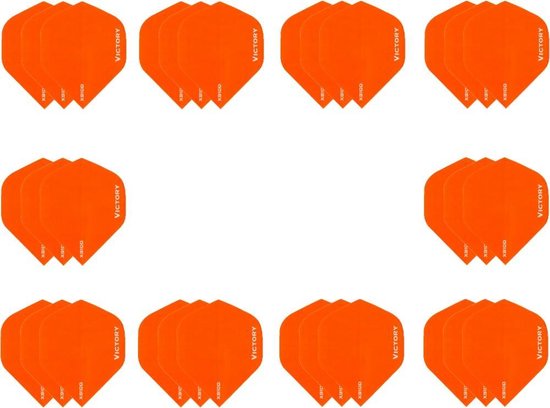 10 sets (30 stuks) Super Sterke Oranje Poly XS100 - flights - dartflights van Harrows
