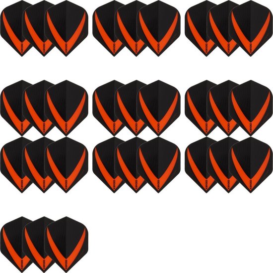 10 sets (30 stuks) Super Sterke - Oranje - Vista-X - darts flights - e van Vista-X