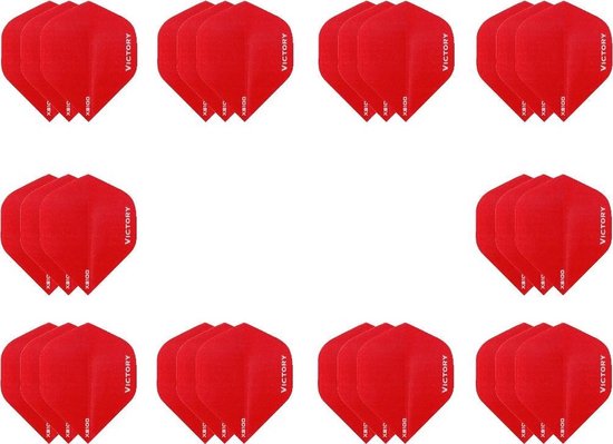 10 sets (30 stuks) Super Sterke Rode Poly XS100 - flights - dart flights van XS100