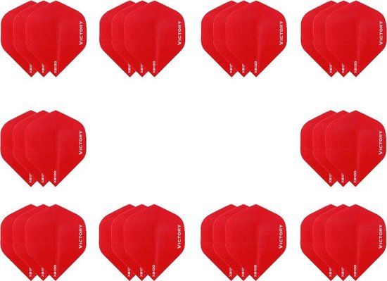 10 sets (30 stuks) Super Sterke Rode Poly XS100 - flights - dartflights van Bull's