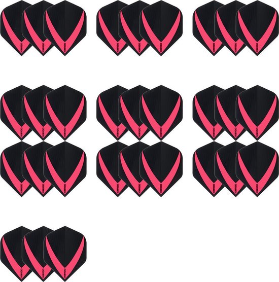 10 sets (30 stuks) Super Sterke - Rood - Vista-X - darts flights – van Vista-X