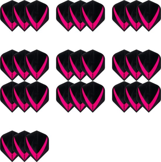10 sets (30 stuks) Super Sterke - Roze - Vista-X - darts flights – van Vista-X