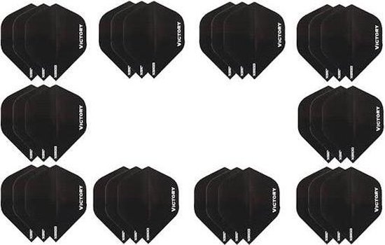 10 sets (30 stuks) Super Sterke Zwarte Poly XS100 - flights - dartflights - Cadeau van XS100