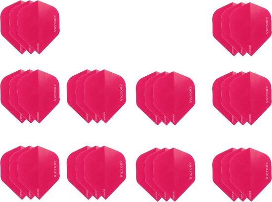 10 Sets (30 stuks) XS100 Poly - dartflights - Multipack - Roze van Target