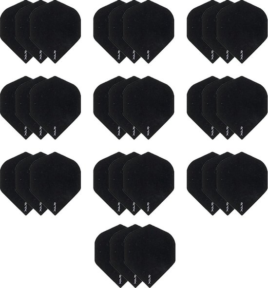 10 Sets (30 stuks) zeer stevige R4X - dart flights - Zwart - darts flights van R4X