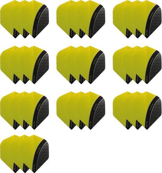 10 - Sets XS100 Curve 100 micron flights - Geel van Harrows