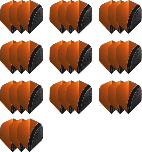 10 - Sets XS100 Curve 100 micron flights - Oranje van Harrows