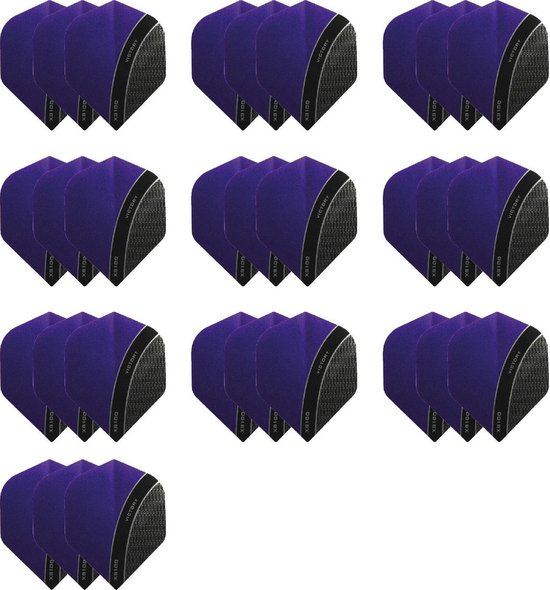 10 - Sets XS100 Curve 100 micron flights - Paars van Harrows