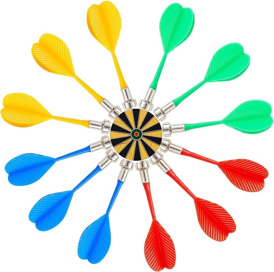 12 Magnetische Veiligheidsdartpijlen Set - Zacht Dartpijlen Assortiment voor Indoor Spel