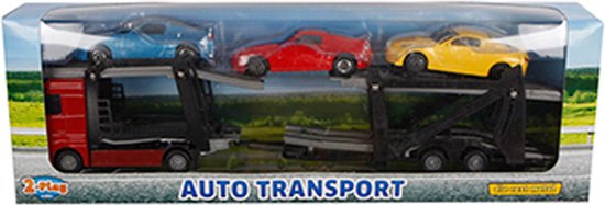 2-play Die-cast Vrachtwagen Transporter met Auto's, 26cm van 2-Play