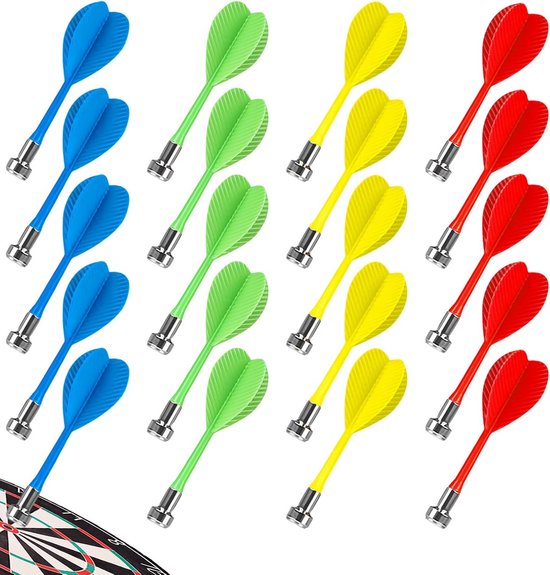 20 Stuks Magnetische Dartpijlen Vluchten Set - Veilig en Duurzaam voor Soft Darts van Merkloos