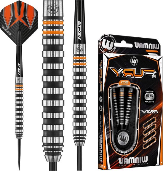 22-28 Gram Tungsten Dartpijlen met Prisma Flights en Vectaschachten - Fury Dartpijlen van Fury