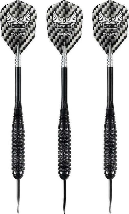 2x Set van 3 dartpijlen Black Arrow 23 grams - Darten/darts sport artikelen pijltjes messing - Kinderen/volwassenen