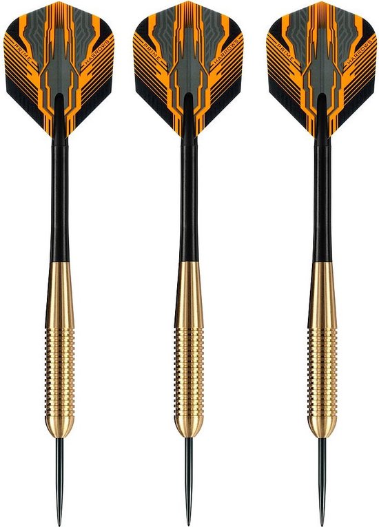 2x Set van 3 dartpijlen Club Brass 19 grams - Darten/darts sport artikelen pijltjes messing - Kinderen/volwassenen van Abbey Darts
