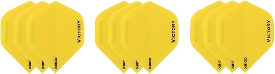 3 sets (9 stuks) Super Sterke Gele Poly XS100 - flights - dartflights van Poly XS100