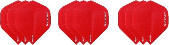 3 sets (9 stuks) Super Sterke Rode Poly XS100 - flights - dartflights van Harrows