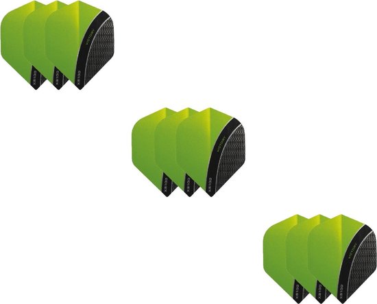 3 Sets (9 stuks) XS100 Curve flights Multipack - Groen van Winmau