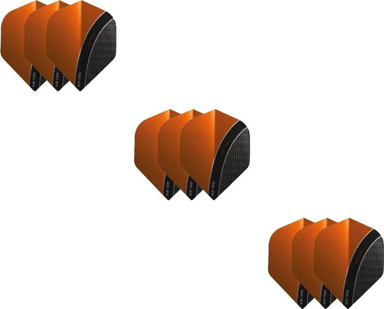 3 Sets (9 stuks) XS100 Curve flights Multipack - Oranje van Harrows