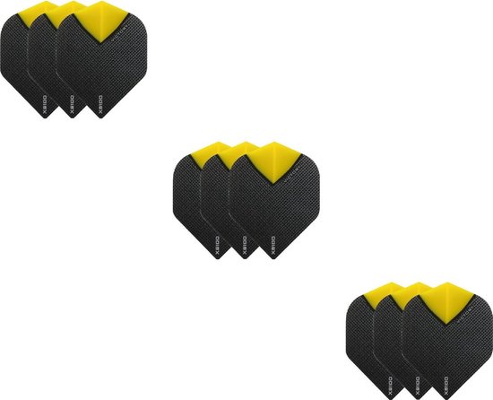 3 Sets (9 stuks) XS100 Skylight flights Multipack - Geel van Harrows