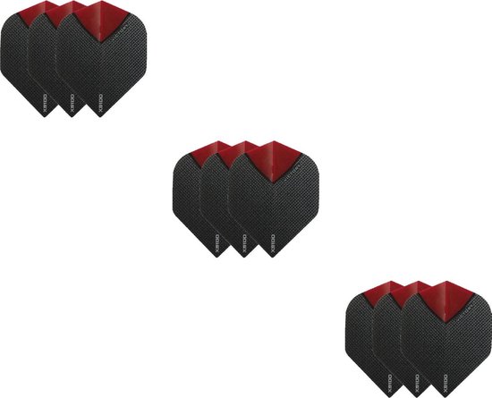 3 Sets (9 stuks) XS100 Skylight flights Multipack - Rood van Winmau