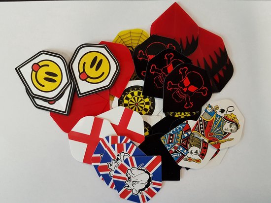 30 stuks mixed stevige - dart flights - darts flights van Elkadart