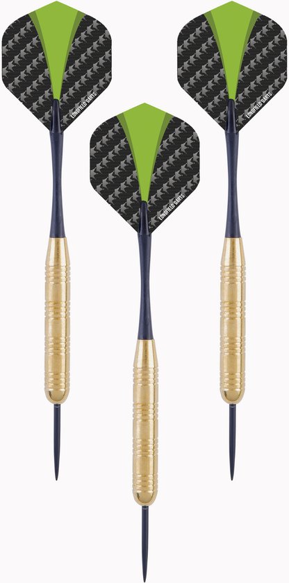 3x Set van 3 dartpijlen Longfield darts brass 23 grams - Darten/darts sport artikelen pijltjes messing - Kinderen/volwassenen van Longfield