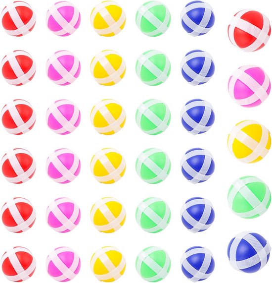 40pcs 3.2cm Kids Darts - Velcro Ball Game Set - Vervangende Ballen voor Binnen en Buiten - Sticky Darts voor Klassieke Spellen