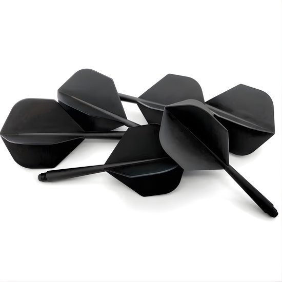 6 Stuks K-Flex Darts Zwart – flights & shafts – 2BA Flights – Duurzaam, Stabiel & Professioneel van Merkloos