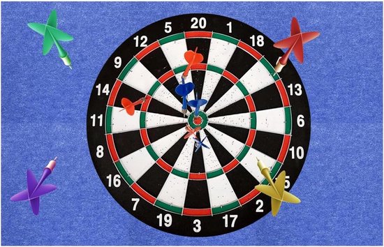 6x Dartbord Wandbescherming Set - Vilt Tegels Achterplaat Dartbord - 30x30x1.2cm van Merkloos