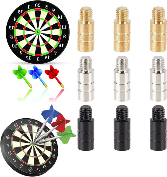 9-delige set dartgewichten in 3 kleuren van 2g voor dartpijlen met 2BA schroefdraad en accessoires voor dartspelletjes, 16mm