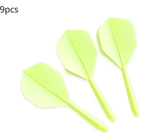 9 Stuks K-Flex Darts Mint Groen - 2BA Flights - Duurzaam, Stabiel & Professioneel - Flights & Shafts van K-FLEX