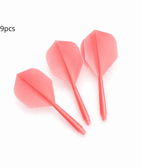 9 Stuks K-Flex Darts Rood – Transparante 2BA Flights – Duurzaam, Stabiel & Professioneel - Flights & Shafts