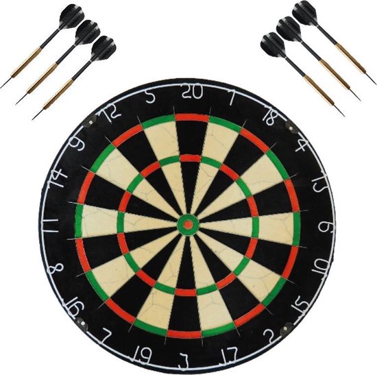 A-merk dartbord (best getest) - met 2 sets 22 gram - dartpijlen - dartset - darts pijlen - dartbord van KOTO