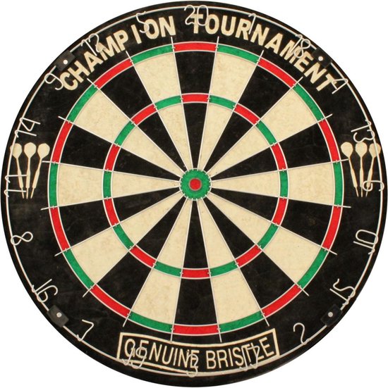 Abbey Darts Dartbord Sisal - Classic - Zwart/Rood/Groen van Abbey Darts