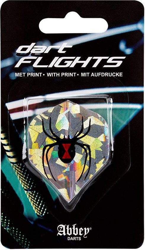 Abbey Darts Dartflights - Zilver/Zwart/Rood van Abbey Darts