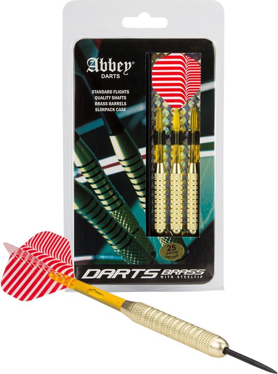Abbey Darts Dartpijlen Brass Steeltip Gewicht 25 Gr van Abbey Darts
