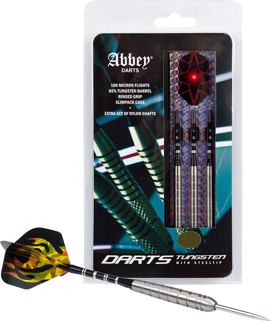 Abbey Darts Darts - 85% Tungsten - Zilver - 26 van Abbey Darts