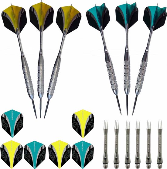 ABC Darts - 2 sets Silver Brass Dartpijlen - 23 gram van ABC Darts